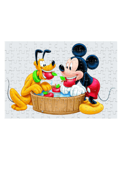 Jigsaw Puzzle with Mickey and Goofy
