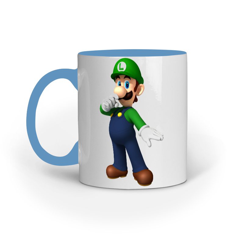 Kids Coffee Mug printed with Luigi - Fashion Greet