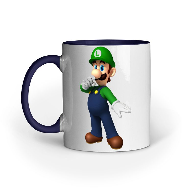 Kids Coffee Mug printed with Luigi - Fashion Greet