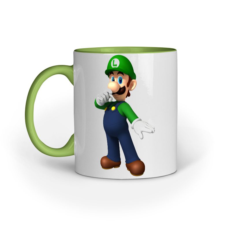 Kids Coffee Mug printed with Luigi - Fashion Greet