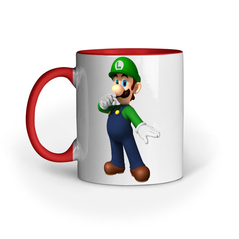 Kids Coffee Mug printed with Luigi - Fashion Greet