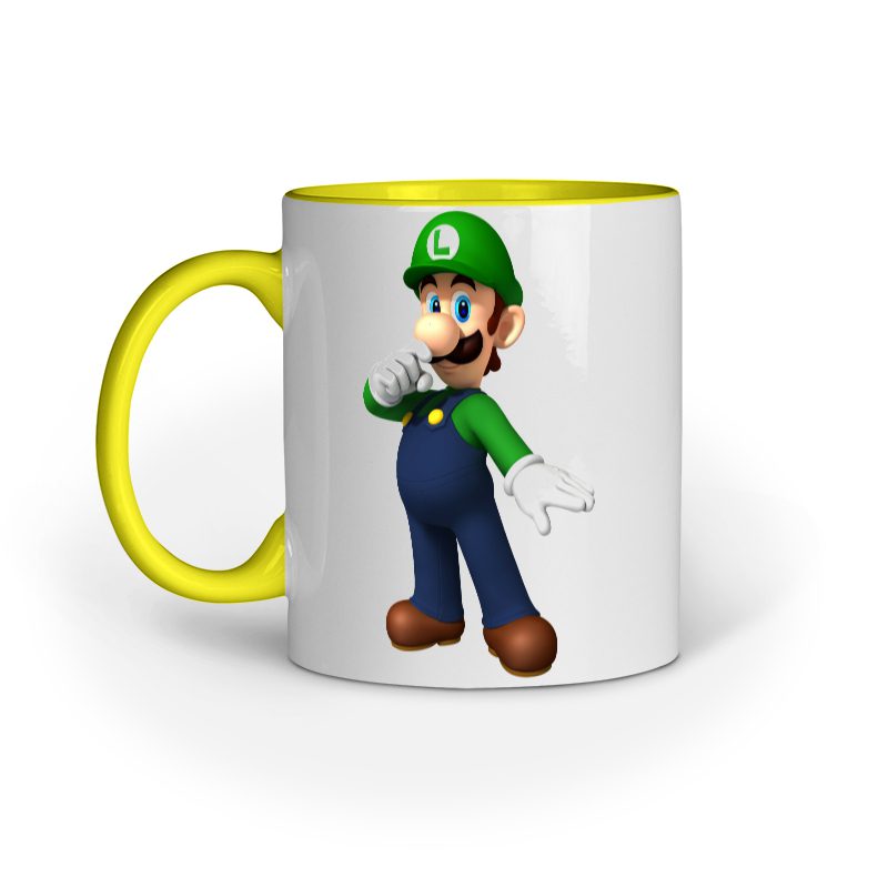 Kids Coffee Mug printed with Luigi - Fashion Greet