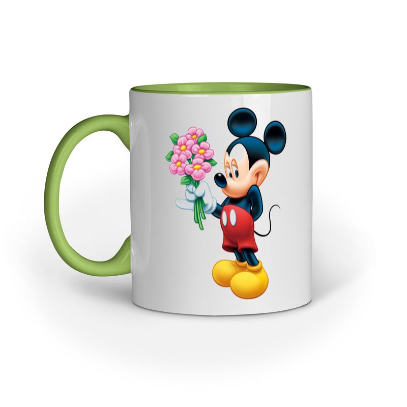 Kids Coffee Mug printed with Mickey Mouse with flowers - Fashion Greet Kids Coffee Mug printed with Mickey Mouse with flowers - Fashion Greet