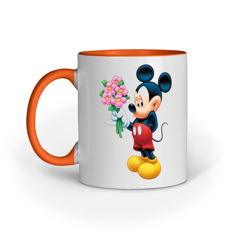 Kids Coffee Mug printed with Mickey Mouse with flowers - Fashion Greet Kids Coffee Mug printed with Mickey Mouse with flowers - Fashion Greet