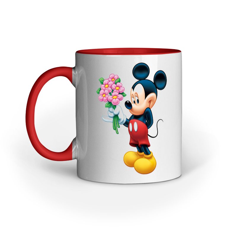 Kids Coffee Mug printed with Mickey Mouse with flowers - Fashion Greet Kids Coffee Mug printed with Mickey Mouse with flowers - Fashion Greet