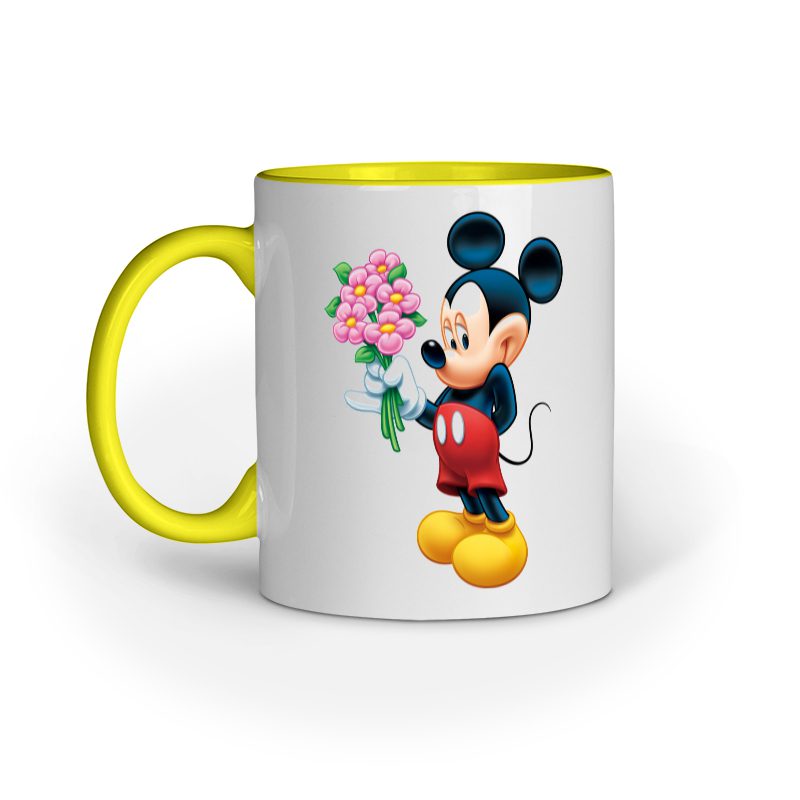 Kids Coffee Mug printed with Mickey Mouse with flowers - Fashion Greet Kids Coffee Mug printed with Mickey Mouse with flowers - Fashion Greet