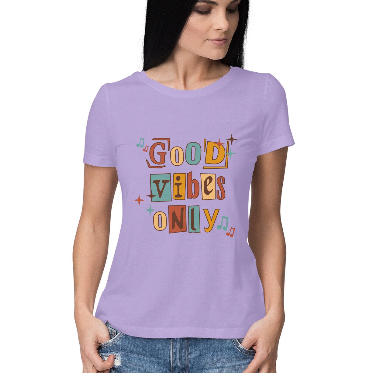 Women’s T-Shirt – Good Vibes Only - Fashion Greet
