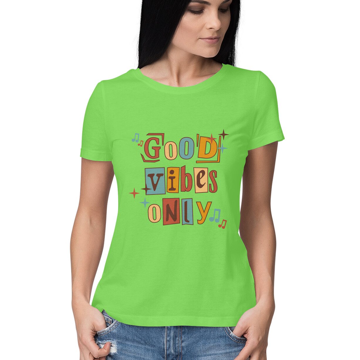 Women’s T-Shirt – Good Vibes Only - Fashion Greet