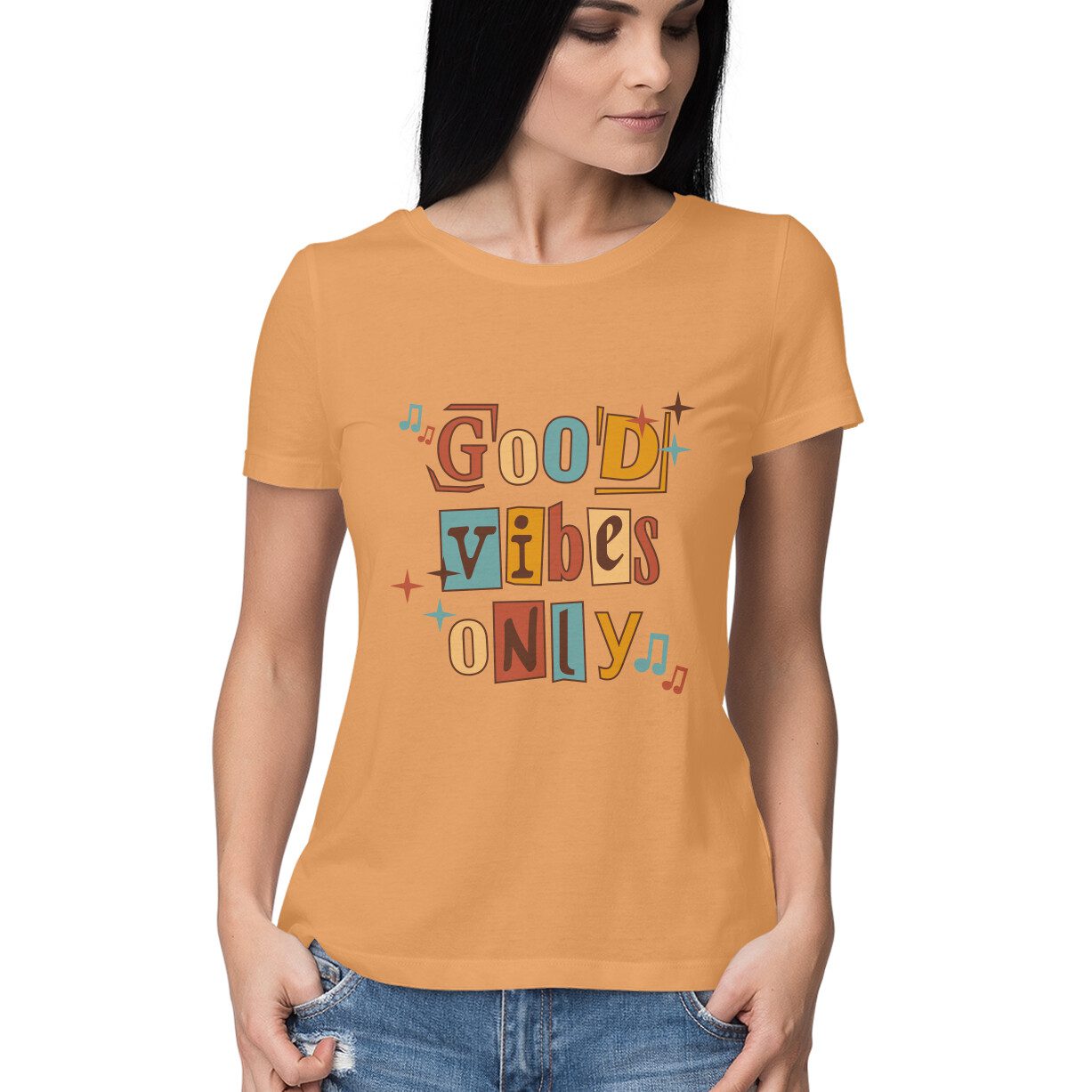 Women’s T-Shirt – Good Vibes Only - Fashion Greet