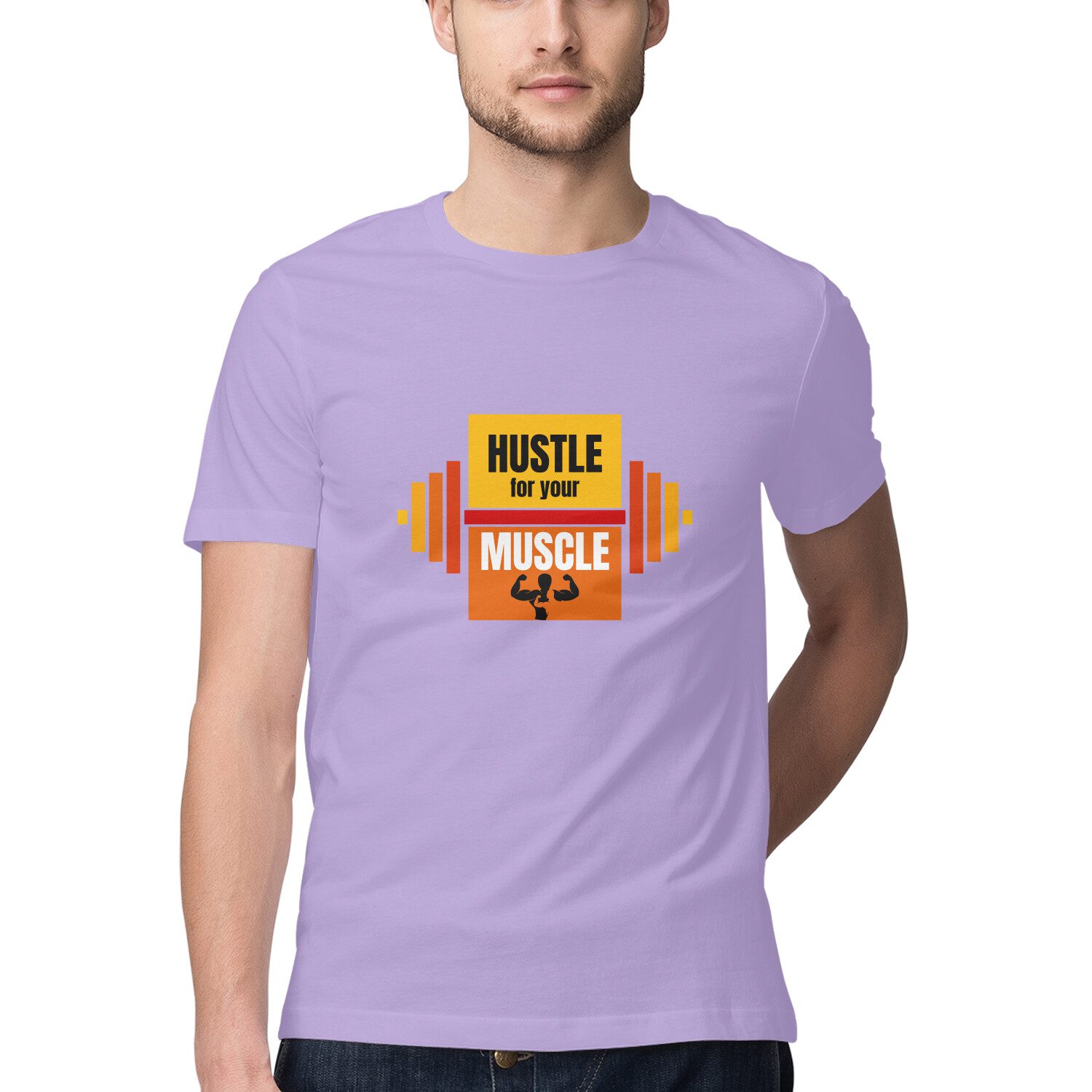 Half Sleeve T-Shirt – Hustle for your muscle - Fashion Greet Half Sleeve T-Shirt – Hustle for your muscle - Fashion Greet