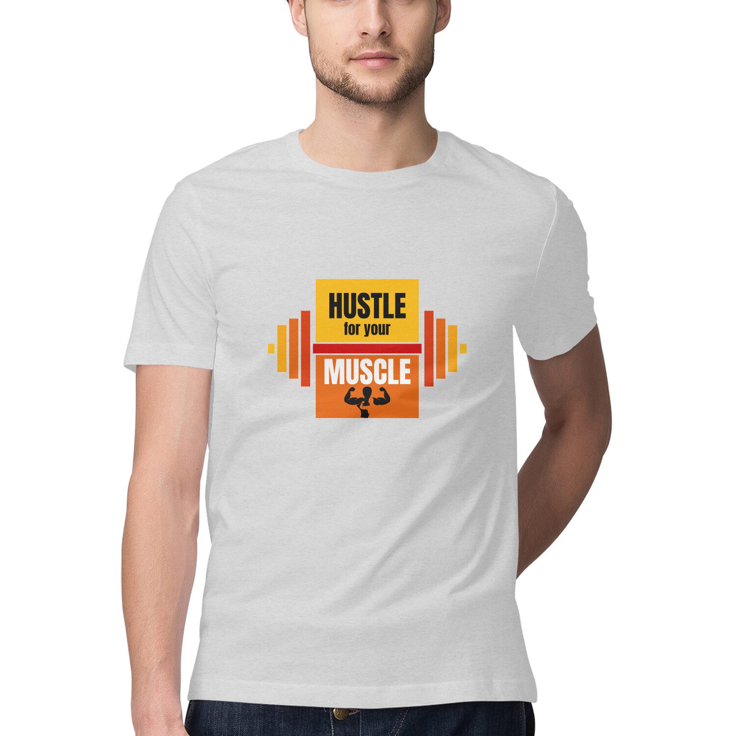 Half Sleeve T-Shirt – Hustle for your muscle - Fashion Greet Half Sleeve T-Shirt – Hustle for your muscle - Fashion Greet