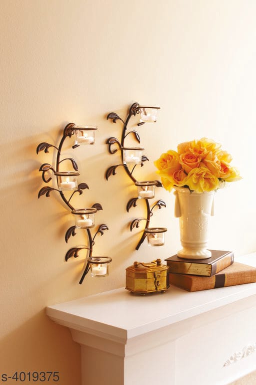 Set of 2 Wall Sconce With Candle Holders - Fashion Greet Set of 2 Wall Sconce With Candle Holders - Fashion Greet