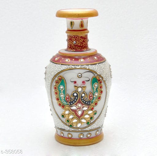 Marble Double Peacock Design Flower Vase - Fashion Greet Marble Double Peacock Design Flower Vase - Fashion Greet