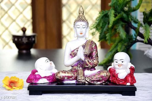 Elegant Buddha Statue With 2 Pieces of Child Moke - Fashion Greet Elegant Buddha Statue With 2 Pieces of Child Moke - Fashion Greet