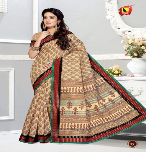 Mayuri-New Fancy Muti Colour Cotton Saree - Fashion Greet