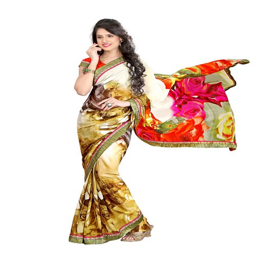 Seasons Multi Colour Weightless Printed Work Saree - Fashion Greet Seasons Multi Colour Weightless Printed Work Saree - Fashion Greet