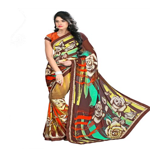Seasons Multi Colour Weightless-printed-work-saree - Fashion Greet Seasons Multi Colour Weightless-printed-work-saree - Fashion Greet