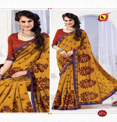 Kangana Orange Gold Dupion Silk Saree - Fashion Greet Kangana Orange Gold Dupion Silk Saree - Fashion Greet