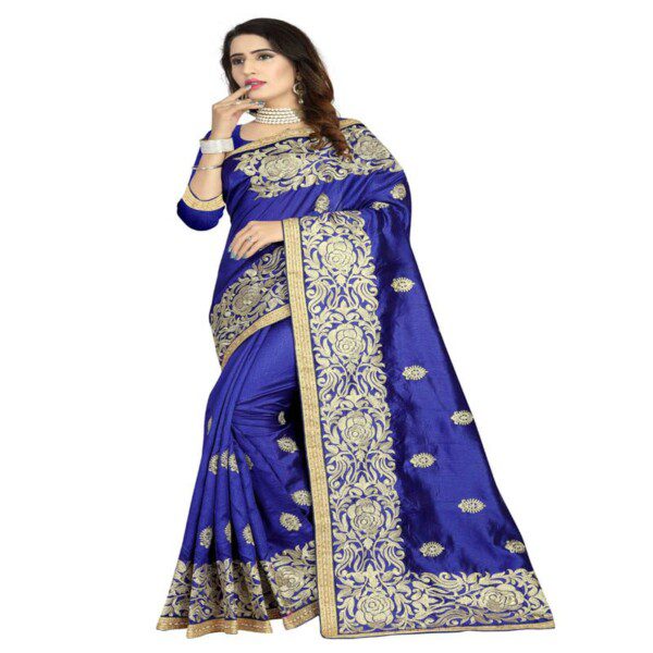 Seasons Royal Blue Colored Art Silk Saree