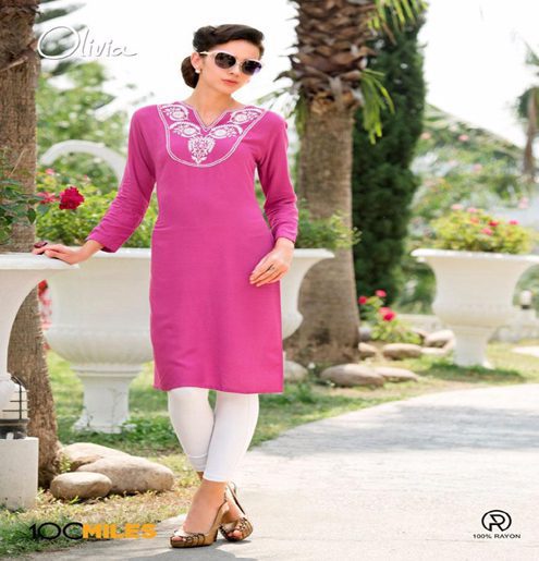 Hi-Fashion Pink Embroidered Designer Readymade Kurtis-L - Fashion Greet Hi-Fashion Pink Embroidered Designer Readymade Kurtis-L - Fashion Greet