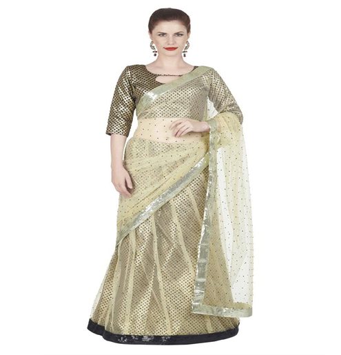 Seasons Cream Jacquard Net Border Lace Work Saree - Fashion Greet Seasons Cream Jacquard Net Border Lace Work Saree - Fashion Greet