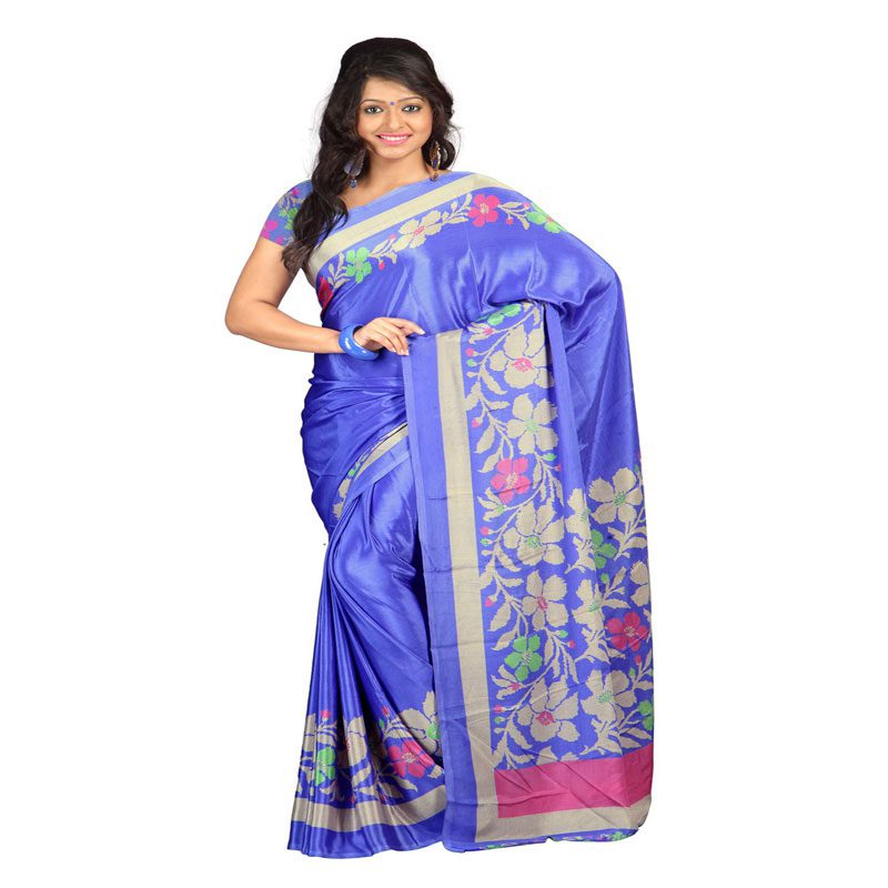 Seasons Printed Purple Crepe saree - Fashion Greet Seasons Printed Purple Crepe saree - Fashion Greet