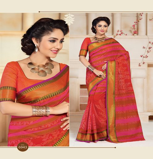 Kajri Multi Cotton Saree - Fashion Greet Kajri Multi Cotton Saree - Fashion Greet