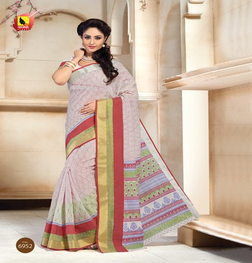 Kajri Chiku Printed Cotton Saree - Fashion Greet Kajri Chiku Printed Cotton Saree - Fashion Greet
