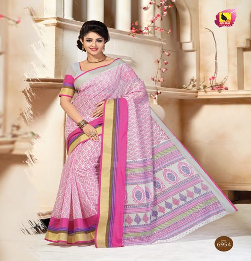 Kajri Dark Pink Printed Cotton Saree - Fashion Greet Kajri Dark Pink Printed Cotton Saree - Fashion Greet