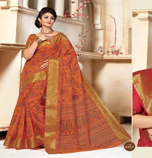 Kajri Multi Cotton Saree - Fashion Greet Kajri Multi Cotton Saree - Fashion Greet