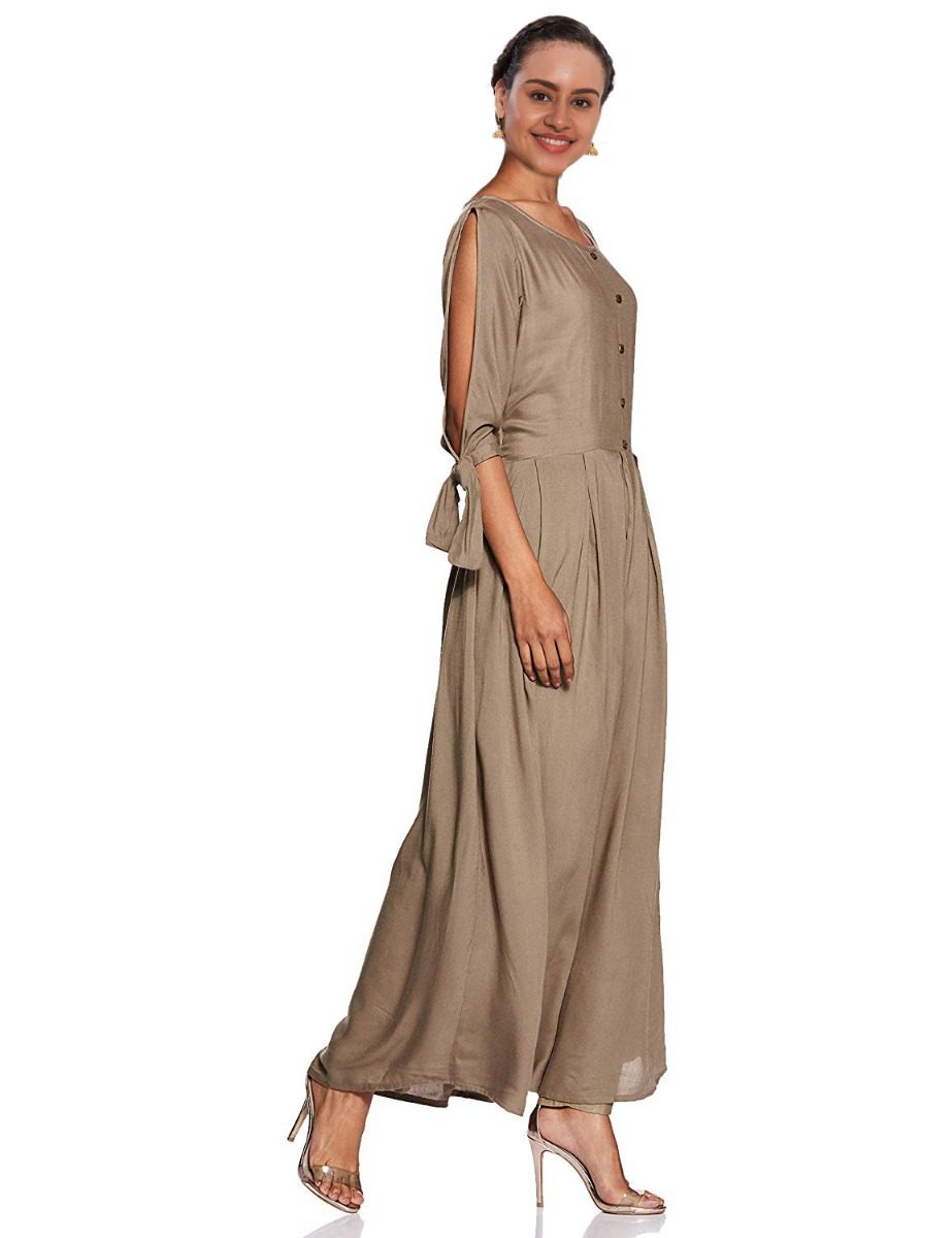 Cida Stylish Brown Women Long Kurti - Fashion Greet Cida Stylish Brown Women Long Kurti - Fashion Greet
