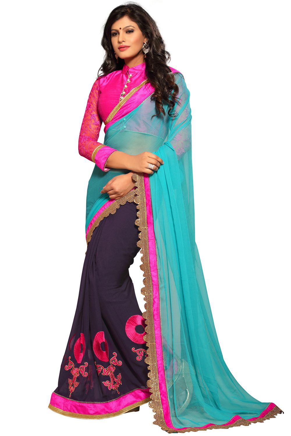 Akriti Magenta Traditional Saree With Matching Blouse Piece - Fashion Greet Akriti Magenta Traditional Saree With Matching Blouse Piece - Fashion Greet