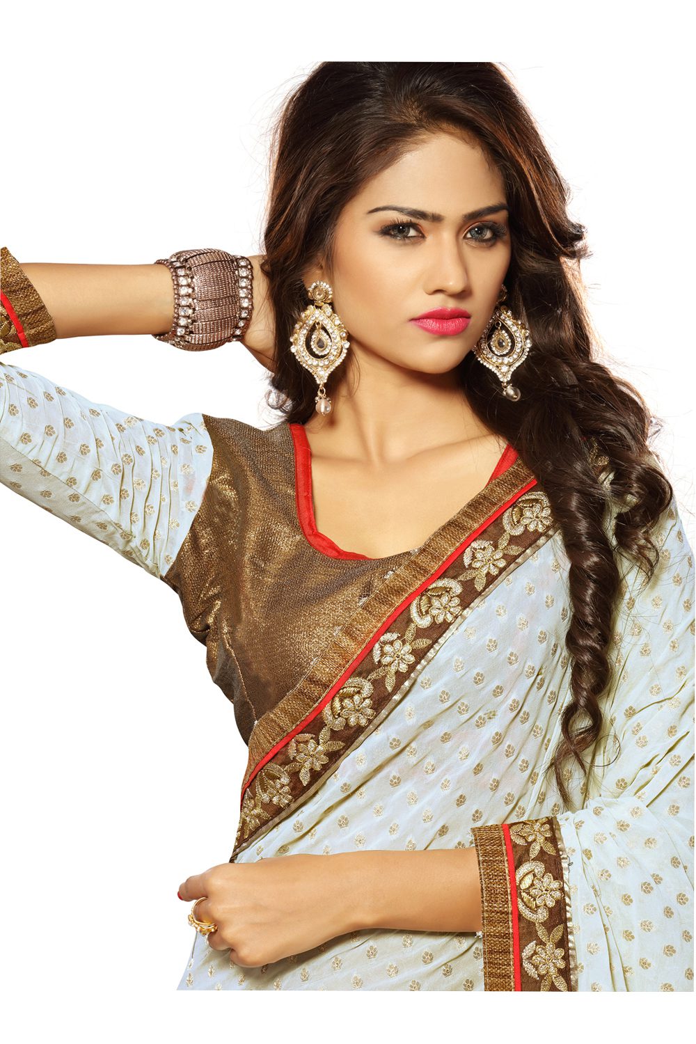 Alisha White Embroidered Traditional Designer Party Wear Saree With Matching Blouse Piece - Fashion Greet Alisha White Embroidered Traditional Designer Party Wear Saree With Matching Blouse Piece - Fashion Greet