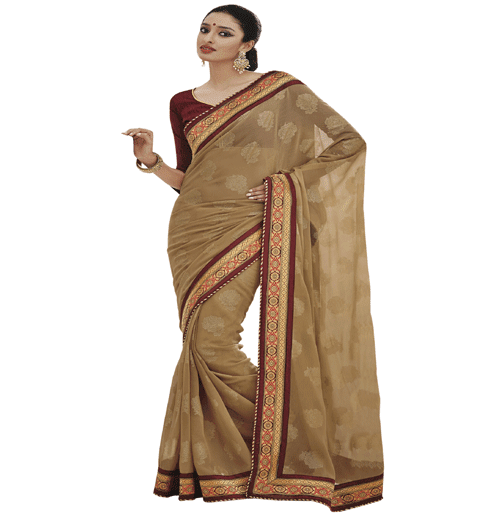 Light Gold Colour Chiffon Traditional Designer Occation Wear Saree With Matching Blouse Piece - Fashion Greet Light Gold Colour Chiffon Traditional Designer Occation Wear Saree With Matching Blouse Piece - Fashion Greet