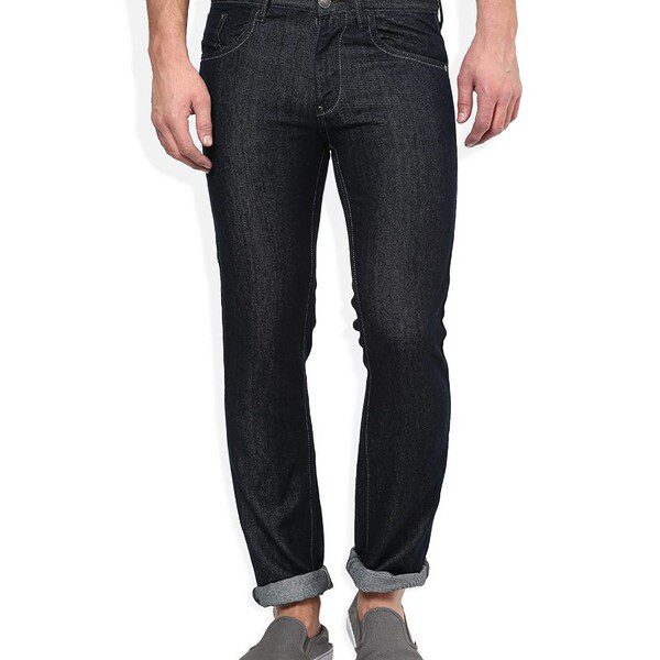 Seasons  Black Raw Denim Regular Fit Jeans