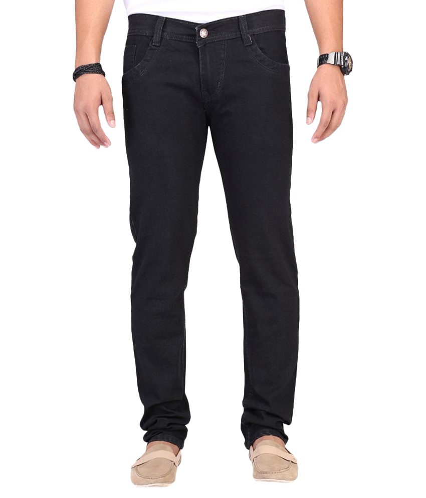 Seasons Black Cotton Blend Jeans - Fashion Greet Seasons Black Cotton Blend Jeans - Fashion Greet