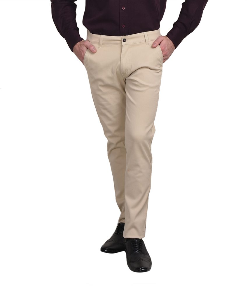 Seasons Beige Cotton Slim Fit Jeans - Fashion Greet Seasons Beige Cotton Slim Fit Jeans - Fashion Greet
