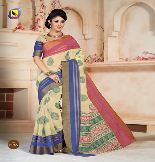 Kajri Multi Cotton Saree - Fashion Greet Kajri Multi Cotton Saree - Fashion Greet
