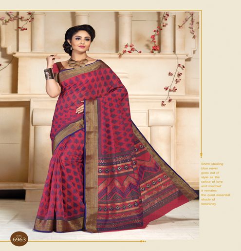 Kajri Brown Printed Cotton Saree - Fashion Greet Kajri Brown Printed Cotton Saree - Fashion Greet