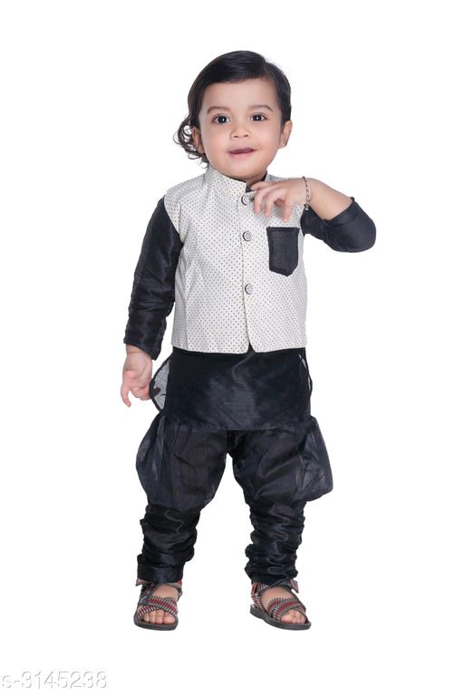 Ethnic Fancy Silk Cotton Blend Kurta Pyjama Set - Fashion Greet Ethnic Fancy Silk Cotton Blend Kurta Pyjama Set - Fashion Greet