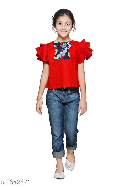 Pretty Stylish Red Girls Tops & Tunics - Fashion Greet