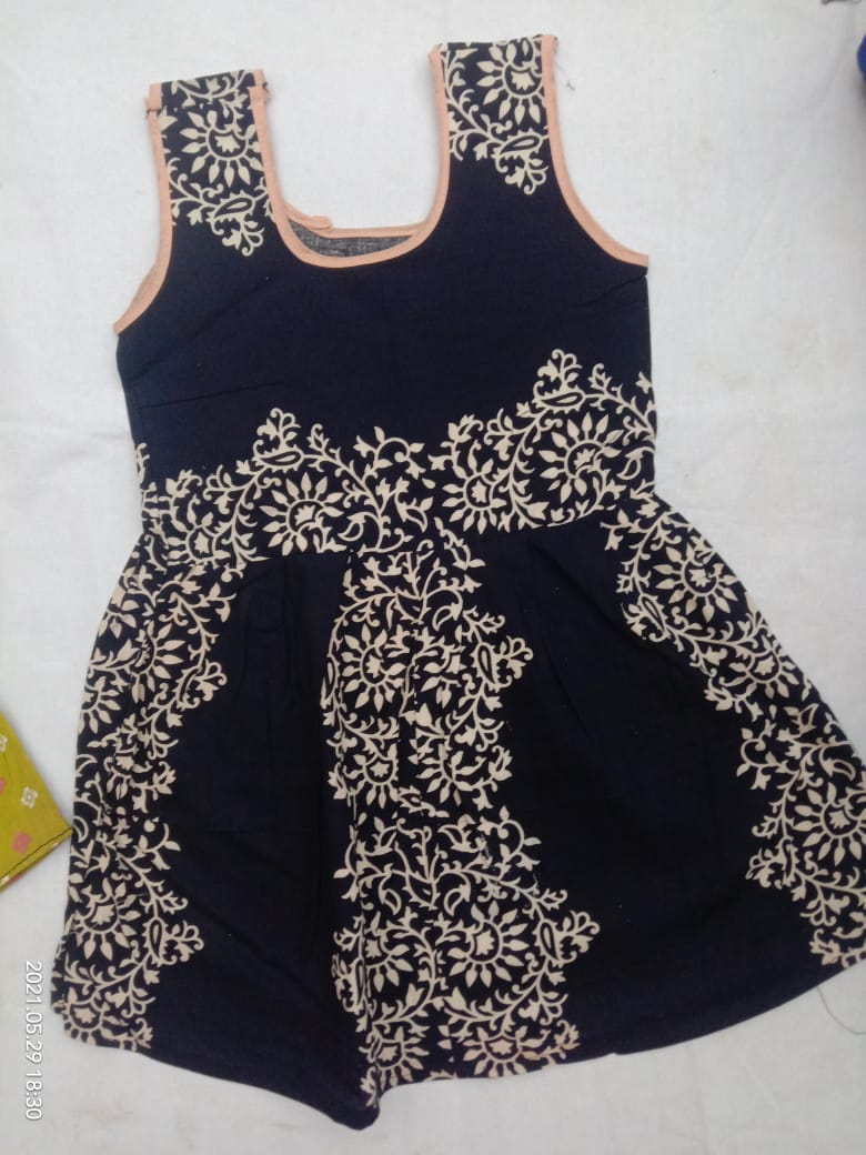 Black Printed Kids Dress - Fashion Greet Black Printed Kids Dress - Fashion Greet