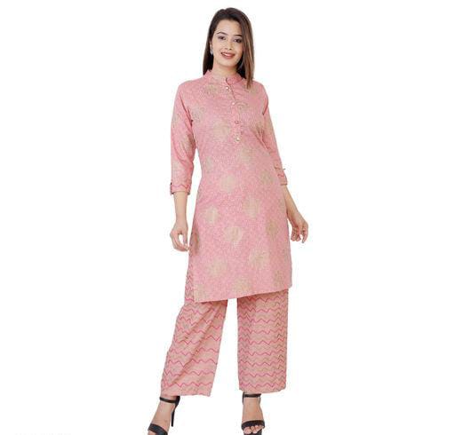 Stylish Pink Floral Printed Women Kurta Sets - Fashion Greet Stylish Pink Floral Printed Women Kurta Sets - Fashion Greet