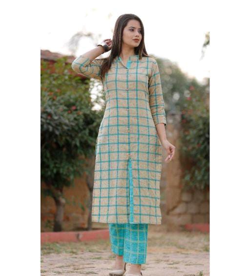 Aagyeyi Classy Check Printed Women Kurta Sets - Fashion Greet Aagyeyi Classy Check Printed Women Kurta Sets - Fashion Greet