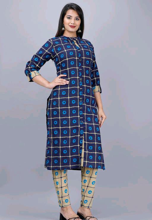 Chitrarekha Voguish Navy Printed Women Kurta Sets - Fashion Greet Chitrarekha Voguish Navy Printed Women Kurta Sets - Fashion Greet