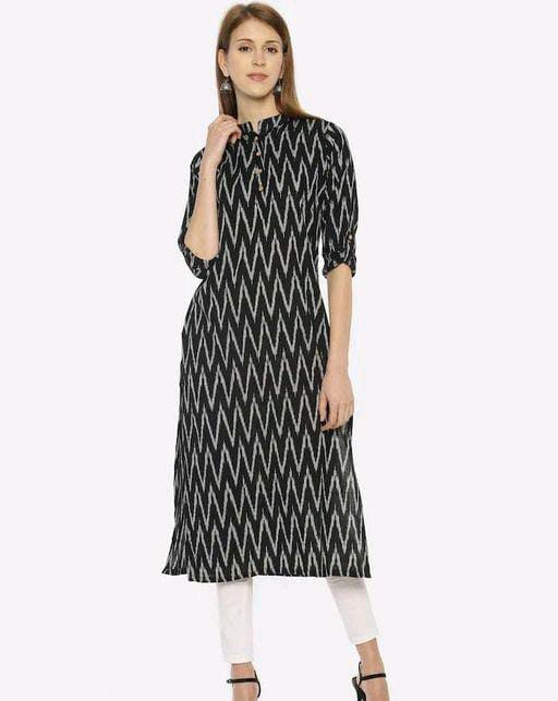 Abhisarika Cotton Black Printed Ensemble Kurtis-XXS - Fashion Greet Abhisarika Cotton Black Printed Ensemble Kurtis-XXS - Fashion Greet