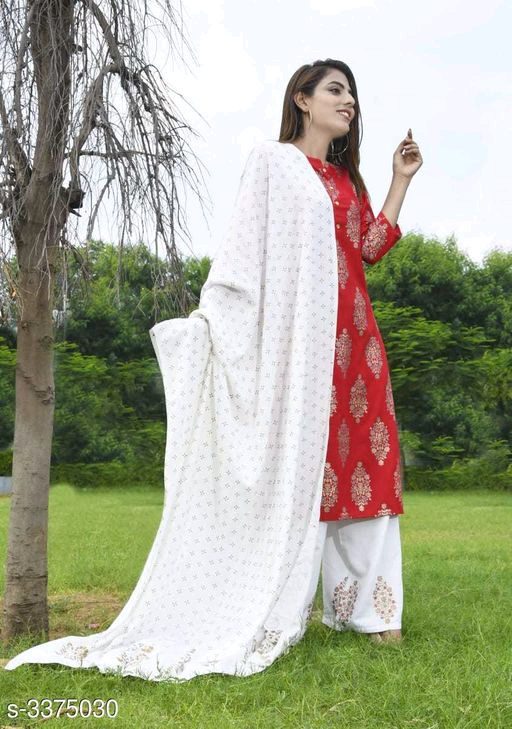 Jivika Trendy Red Designer Women’s Kurta Sets - Fashion Greet Jivika Trendy Red Designer Women’s Kurta Sets - Fashion Greet