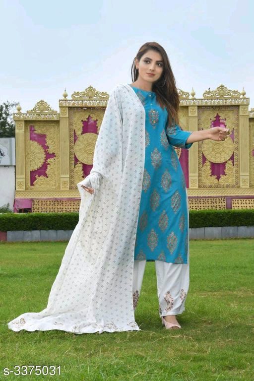 Trendy Blue Designer Women’s Kurta Sets - Fashion Greet Trendy Blue Designer Women’s Kurta Sets - Fashion Greet