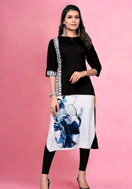 Classic Black Printed Womens Kurtis - Fashion Greet Classic Black Printed Womens Kurtis - Fashion Greet