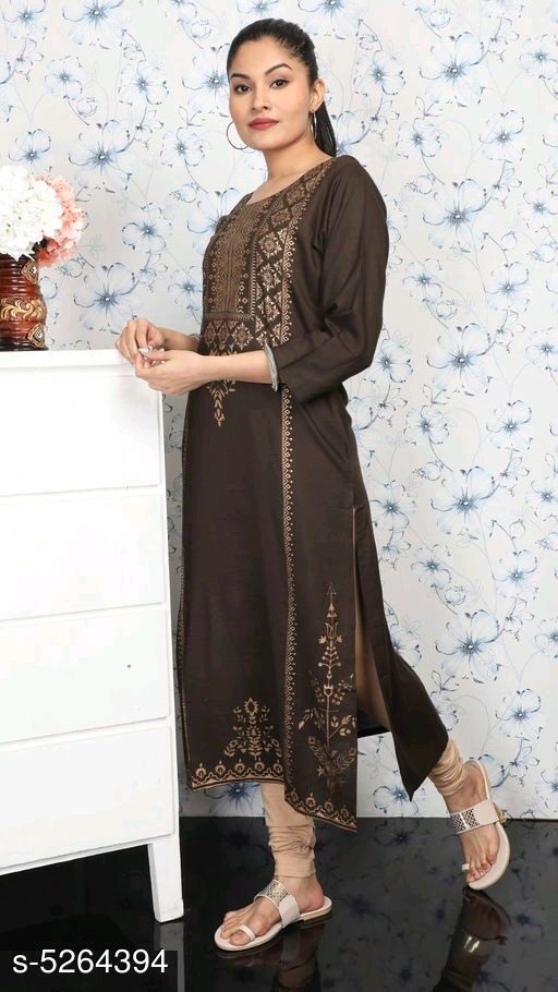 Stylish Brown Designer Women’s Kurti - Fashion Greet Stylish Brown Designer Women’s Kurti - Fashion Greet